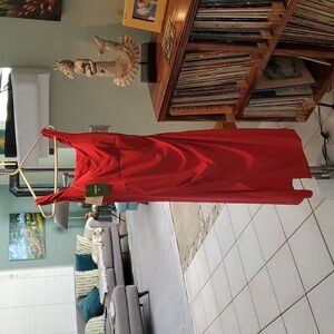 HALARA Vibrant Red Midi Dress